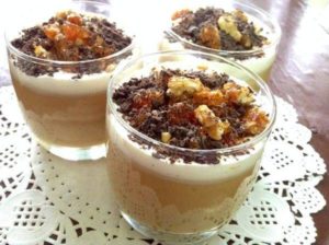 Easy Toffee Custard With Walnut Praline